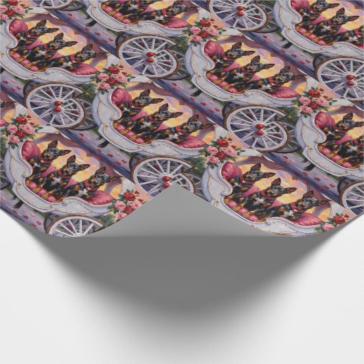 Belgian Malinois Dog Valentine's Day Cadeaupapier (Hoek)