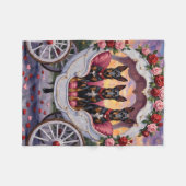 Belgian Malinois Dog Valentine's Day Fleece Deken (Voorkant (Horizontaal))