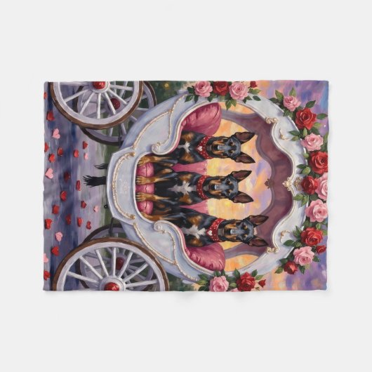 Belgian Malinois Dog Valentine's Day Fleece Deken (Voorkant (Horizontaal))