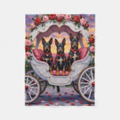 Belgian Malinois Dog Valentine's Day Fleece Deken (Voorkant)