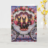 Belgian Malinois Dog Valentine's Day Kaart (Gele Bloem)