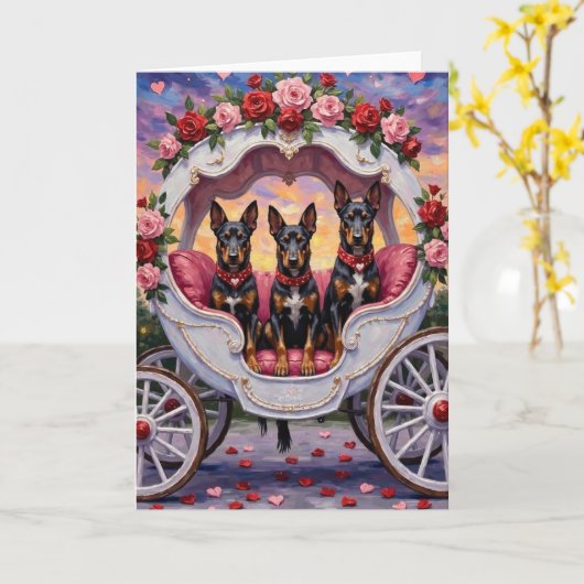 Belgian Malinois Dog Valentine's Day Kaart (Gele Bloem)