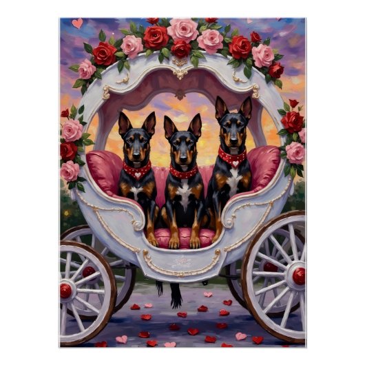 Belgian Malinois Dog Valentine's Day Perfect Poster (Voorkant)