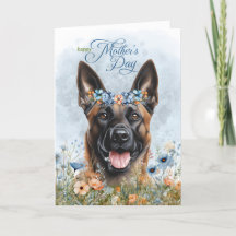 Belgian Malinois Dog Wildflower Moederdag