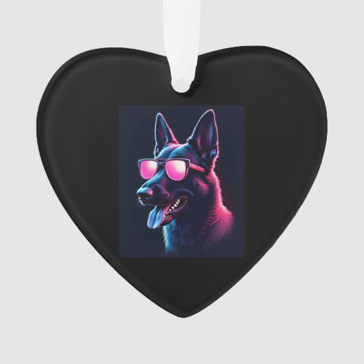 Belgian Malinois Dogs Belgian Malinoiss T-Shirt Ornament (voorkant)