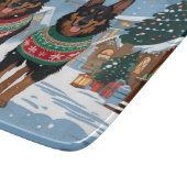 Belgian Malinois Dogs Christmas Snow Holiday  Snijplank (Hoek)