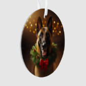 Belgian Malinois Holiday Ornament (voorkant)