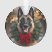 Belgian Malinois Holiday Ornament (achterkant)