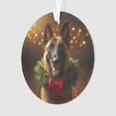 Belgian Malinois Holiday Ornament (voorkant)