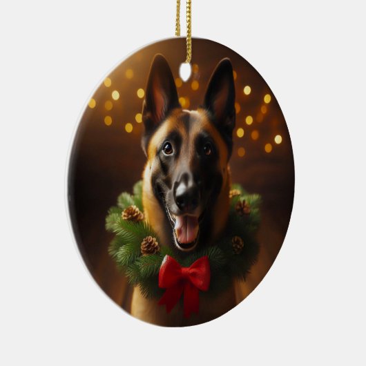 Belgian Malinois Holiday Ornament (Rechts)