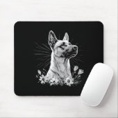 Belgian Malinois Hondenliefhebber Retro Style Tatt Muismat (Met muis)