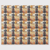 Belgian Malinois in Autumn verlaat Thanksgiving Cadeaupapier (Vlak)