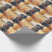 Belgian Malinois in Autumn verlaat Thanksgiving Cadeaupapier (Hoek)