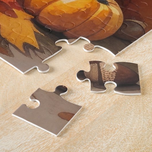 Belgian Malinois in Autumn verlaat Thanksgiving Legpuzzel (Zijkant)