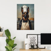 Belgian Malinois In Chefs Hat Poster, Pet Poster (Thuiskantoor)