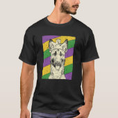 Belgian Malinois Jester Mardi Gras Dog Mom or Dad T-shirt (Voorkant)