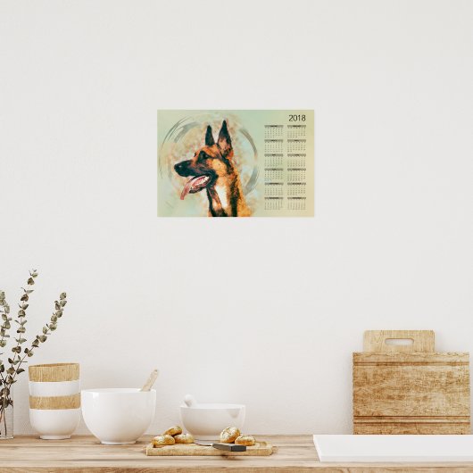Belgian Malinois - Mechelaar  - Calendar 2018 Poster (Keuken)