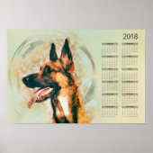 Belgian Malinois - Mechelaar  - Calendar 2018 Poster (Voorkant)