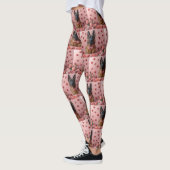 Belgian Malinois met Rozen - Valentijnsdag Leggings (Links)