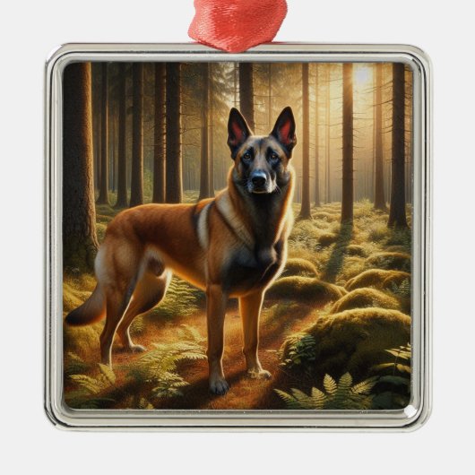 Belgian Malinois Metalen Ornament (Voorkant)