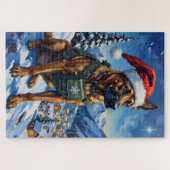 Belgian Malinois Mountain Patrol Christmas Legpuzzel (Horizontaal)