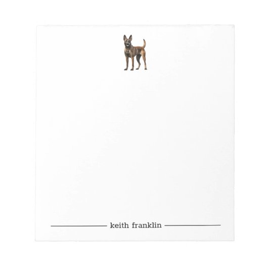 Belgian Malinois Personalized Notitieblok (Voorkant)