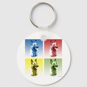 Belgian Malinois Pop Art Sleutelhanger