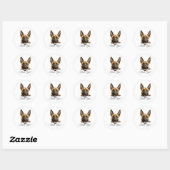 Belgian Malinois Schattigee hond Dank u wel Ronde Sticker (Vel)