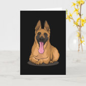Belgian Malinois Shepherd dog gift idea Kaart (Gele Bloem)