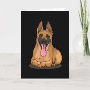 Belgian Malinois Shepherd dog gift idea Kaart