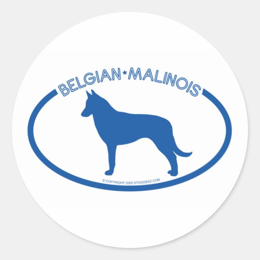 Belgian Malinois Silhouette Sticker (Voorkant)