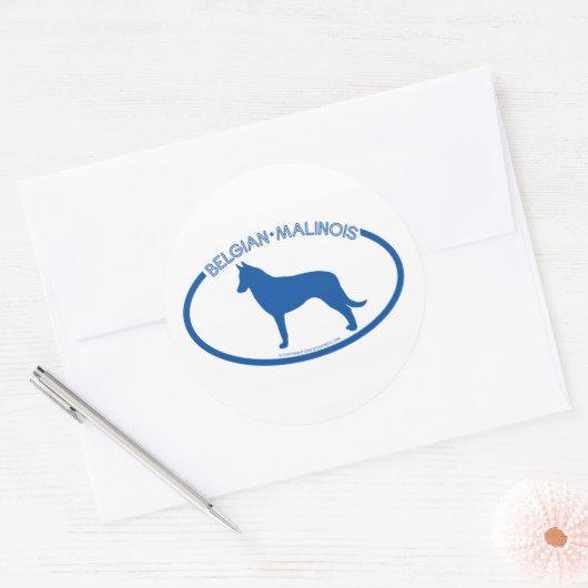 Belgian Malinois Silhouette Sticker (Envelop)