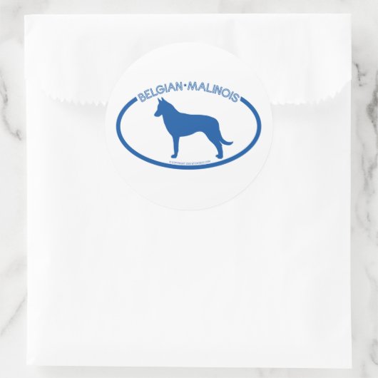 Belgian Malinois Silhouette Sticker (Tas)