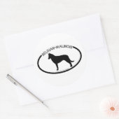 Belgian Malinois Silhouette Zwart Sticker (Envelop)