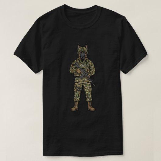 Belgian Malinois Soldier T-shirt (Design voorkant)