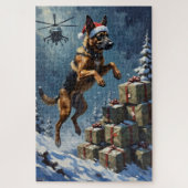 Belgian Malinois Tactical Christmas Delivery Hat Legpuzzel (Verticaal)