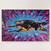 Belgian Malinois Valentine's Day Shattered Heart Legpuzzel (Horizontaal)