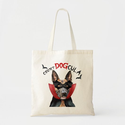 Belgian Malinois Vampire Dog Trick or treat Tote Bag (Voorkant)