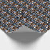 Belgian Malinois With Christmas Lights Holiday  Cadeaupapier (Hoek)