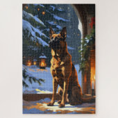 Belgian Malinois With Christmas Lights Holiday  Legpuzzel (Verticaal)