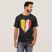 Belgian Maltese Flag Heart T-shirt (Voorkant volledig)