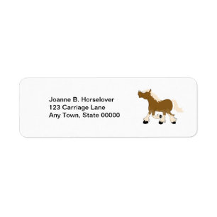 BELGIAN ONTWERP HORSE Custom Return Address Etiket