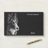 Belgian Sheepdog Abstract Art Hondennaam Post-it® Notes (Op bureau)