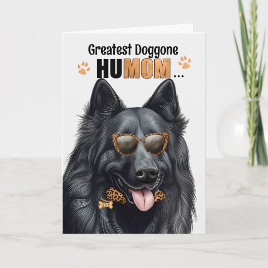 Belgian Sheepdog Beste HuMOM Ever Moederdag Feestdagen Kaart (Voorkant)