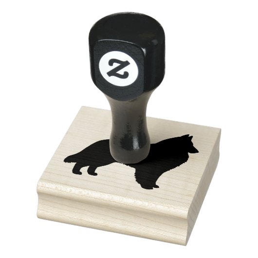 Belgian Sheepdog Hondenras Silhouette Rubberstempel (Stempel)