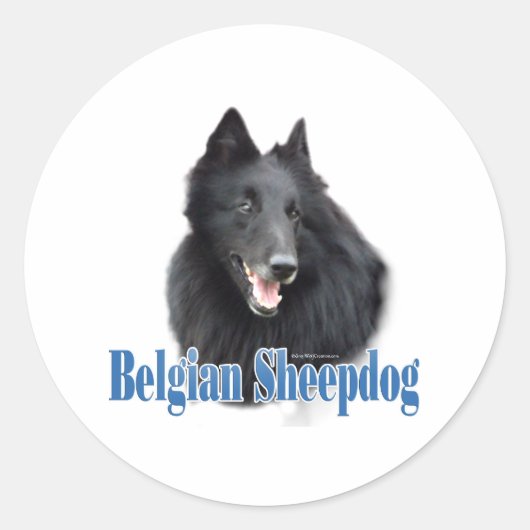 Belgian Sheepdog Naam - Sticker (Voorkant)