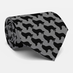 Belgian Sheepdog Silhouettes Pattern Hondenliefheb Stropdas