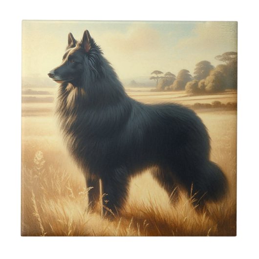 Belgian Sheepdog Tegeltje (Voorkant)