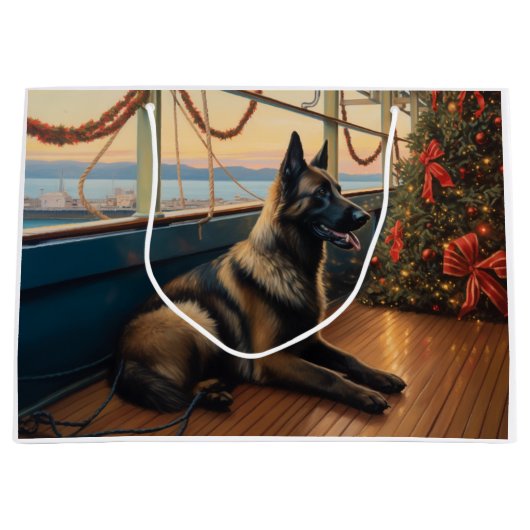 Belgian Shepherd Christmas Cruise: Pawsome Holiday Groot Cadeauzakje (Voorkant)