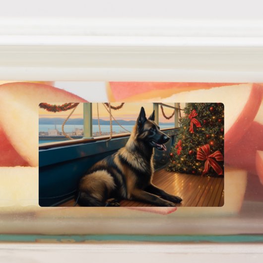 Belgian Shepherd Christmas Cruise: Pawsome Holiday Labels (Aangebracht)